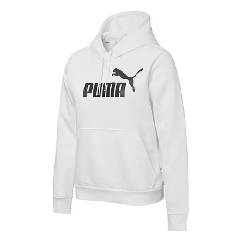 (WMNS) Puma Essentials Hoodie 'White Black' 586938-02 sold by KicksCrew