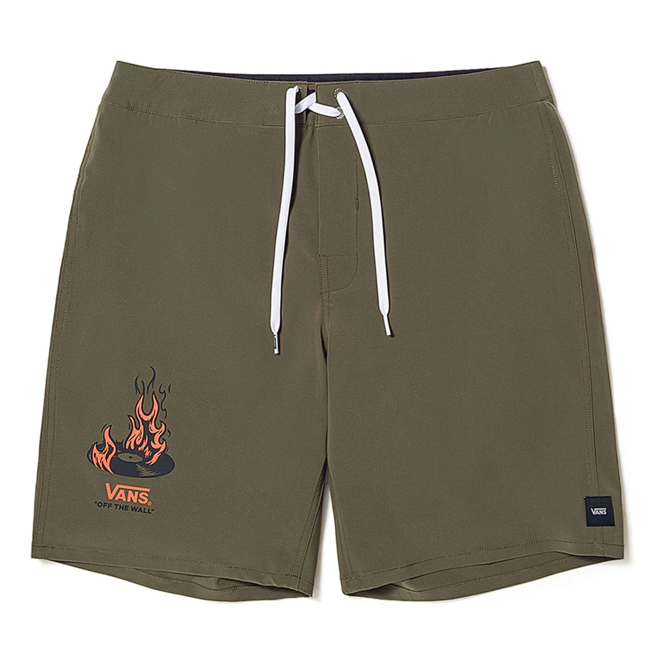 Vans Okeh Fire Record Shorts 'Green Orange' VN000FTXKCZ sold by KicksCrew