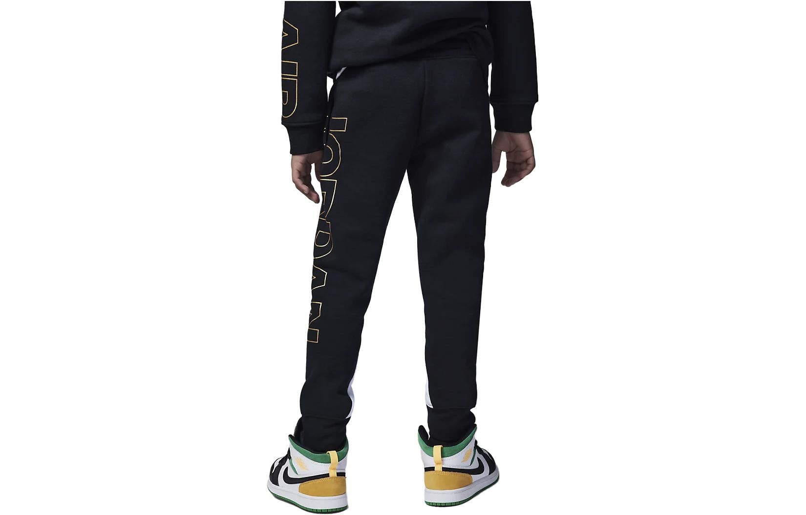 (GS) Air Jordan Holiday Shine Fleece Pants 'Black' 85C019-023 sold by KicksCrew product image thumbnail 3