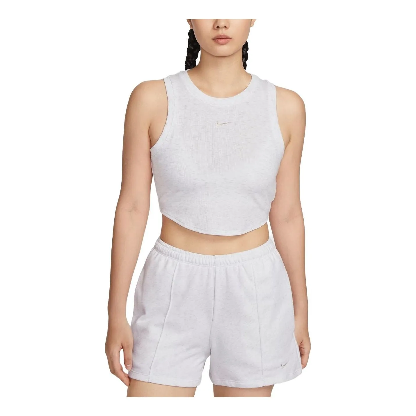 (WMNS) Nike Sportswear Essentials Tank Asia Sizing 'White Grey' FB8280-051 sold by KicksCrew