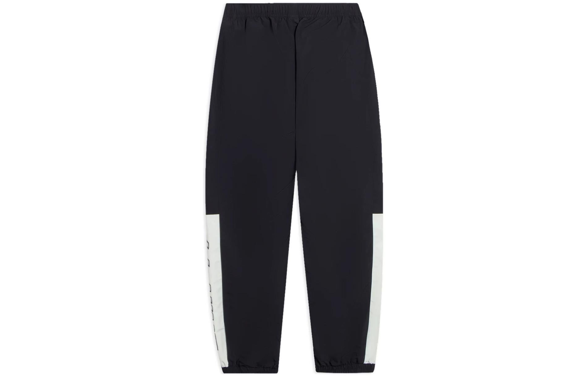 Li-Ning Lifestyle Loose Woven Jogging Pants 'Black White' AYKS837-3 sold by KicksCrew product image thumbnail 2