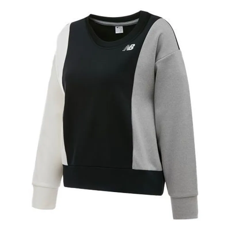 (WMNS) New Balance Crew Neck Tops 'Black Grey' AWT03146-AG sold by KicksCrew