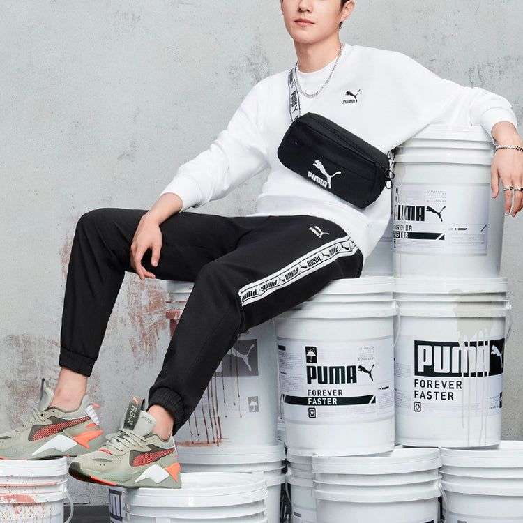 Puma Regular Track Pants 'Black White' 530693-01 sold by KicksCrew product image thumbnail 3