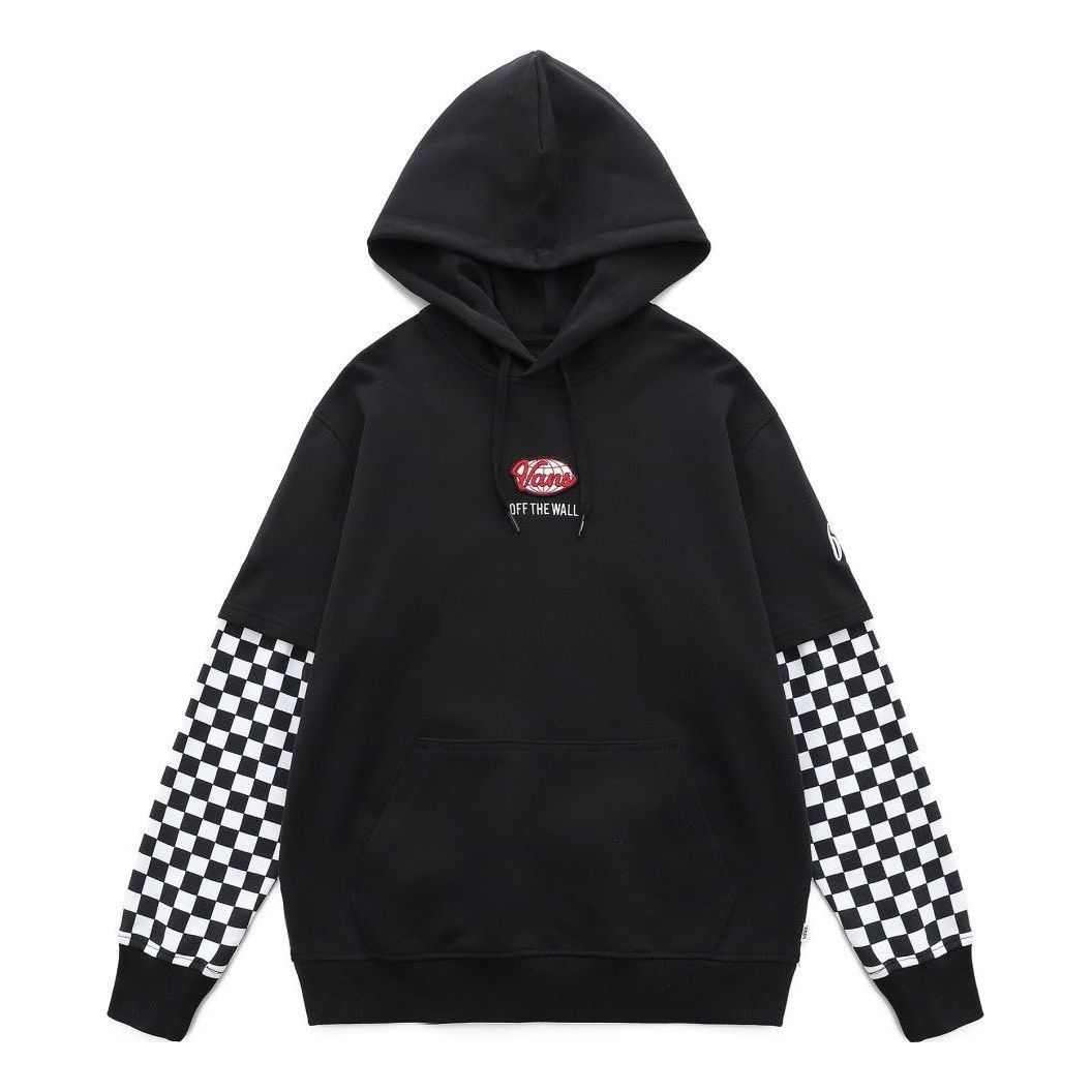 Vans Colorblock Checkerboard Hoodie 'Black' VN0A7Q13BLK sold by KicksCrew