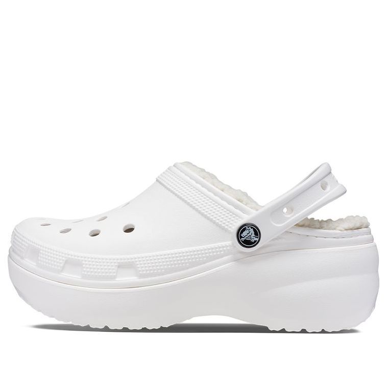 (WMNS) Crocs Classic Platform Lined Clogs 'White' 207938-100 sold by KicksCrew
