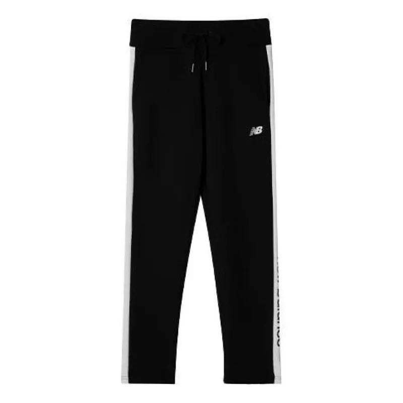 (WMNS) New Balance Striped Track Pants 'Black White' AWP93580-BK sold by KicksCrew