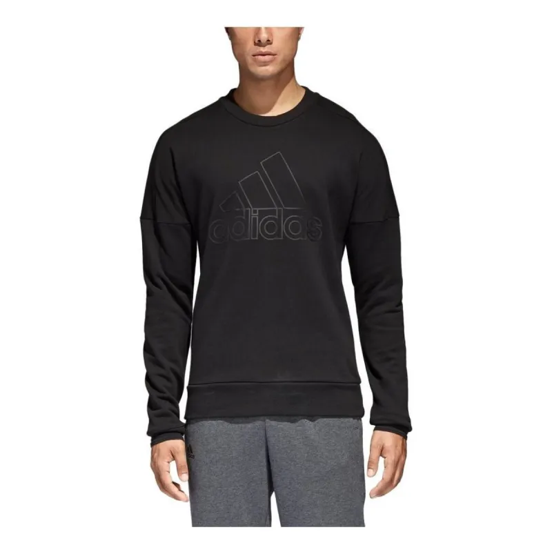 Adidas Logo Sweatshirt 'Black' CW3542 sold by KicksCrew