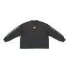 Balenciaga Embroidered BB Sleeve Crewneck Sweater 'Washed Black White' 699191TMVG79034 sold by KicksCrew
