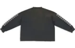 Balenciaga Embroidered BB Sleeve Crewneck Sweater 'Washed Black White' 699191TMVG79034 sold by KicksCrew