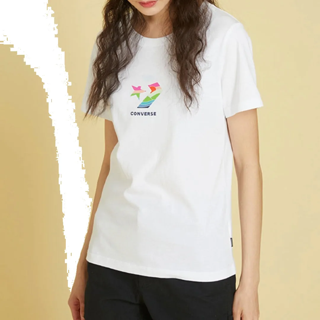 (WMNS) Converse Sun Fill Star Chevron Classic T-Shirt 'White' 10022179-A01 sold by KicksCrew product image thumbnail 3