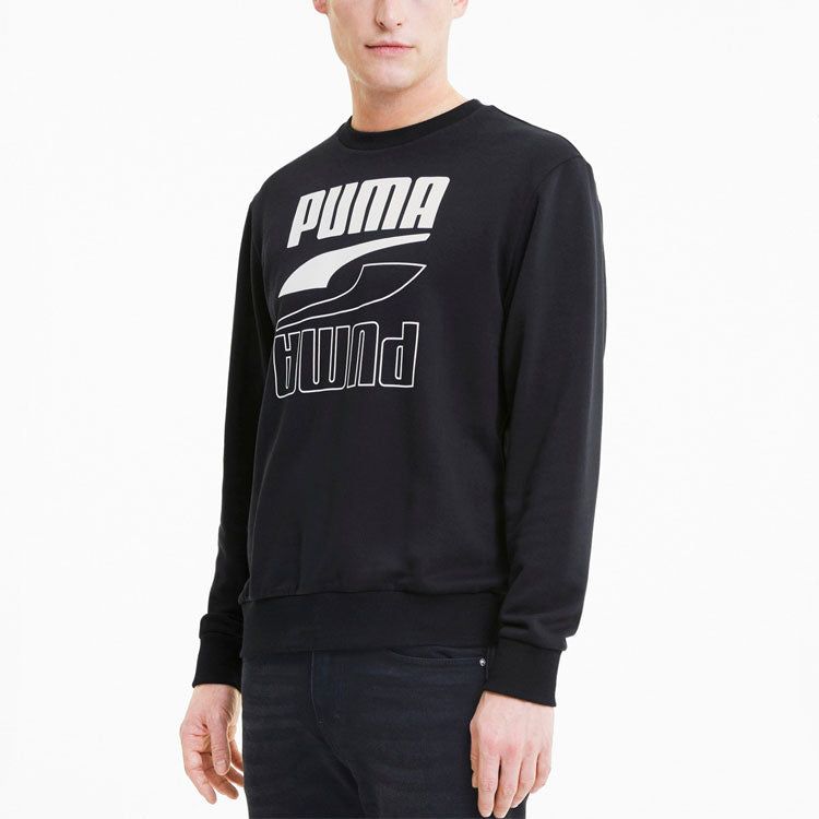 Puma Rebel Long Sleeve Sweater 'Black White' 585272-01 sold by KicksCrew product image thumbnail 4