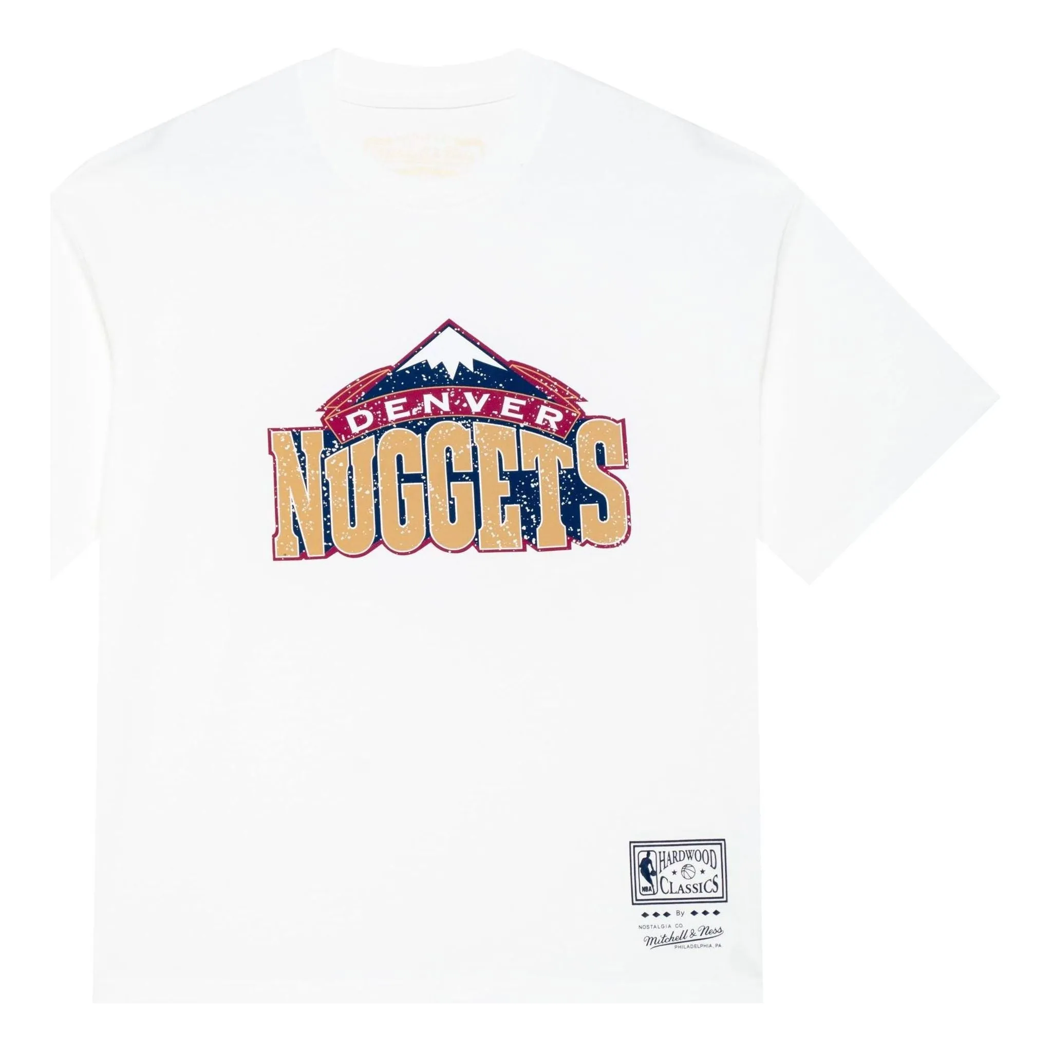 Mitchell & Ness x NBA Denver Nuggets Throwback Logo T-shirt 'White' MNJYSST230096-WHITE sold by KicksCrew