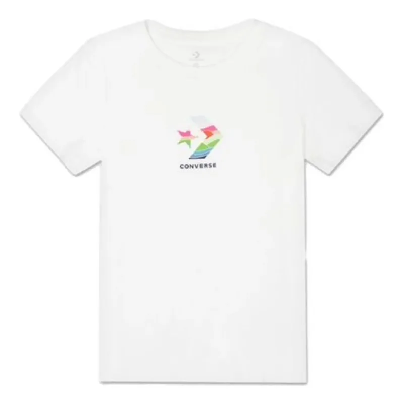 (WMNS) Converse Sun Fill Star Chevron Classic T-Shirt 'White' 10022179-A01 sold by KicksCrew