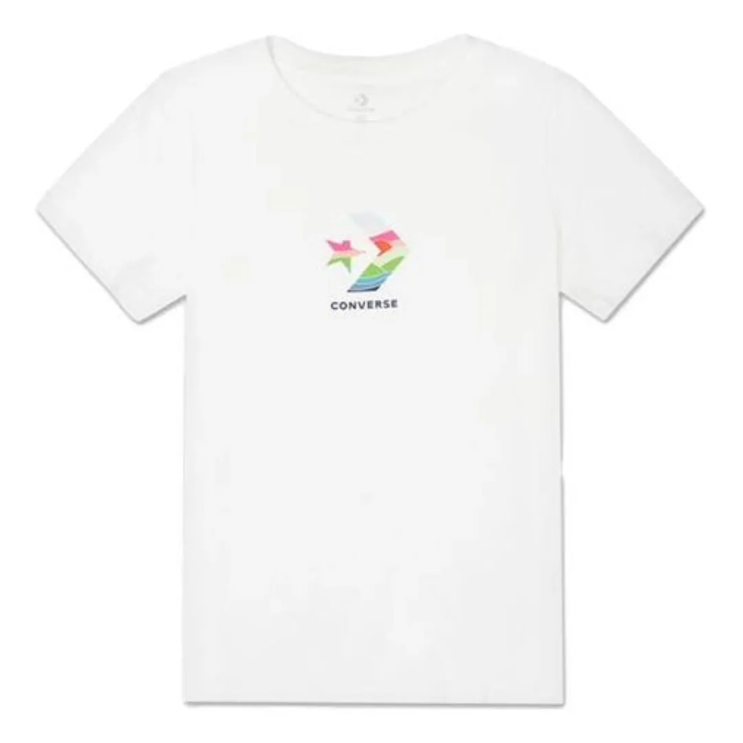 (WMNS) Converse Sun Fill Star Chevron Classic T-Shirt 'White' 10022179-A01 sold by KicksCrew