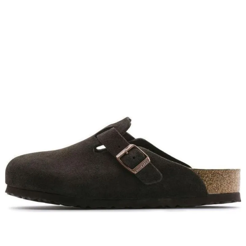 Birkenstock Boston Soft Footbed Suede Leather Narrow Fit 'Mocha' 0660463 sold by KicksCrew