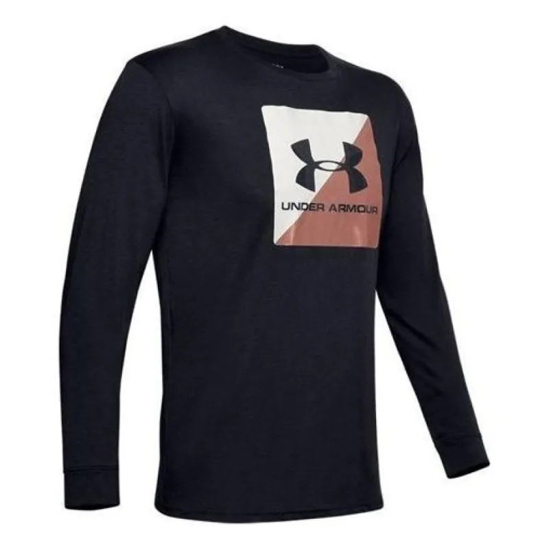 Under Armour Boxed Sportstyle Half Long-Sleeve T-shirt 'Black' 1351624-001 sold by KicksCrew