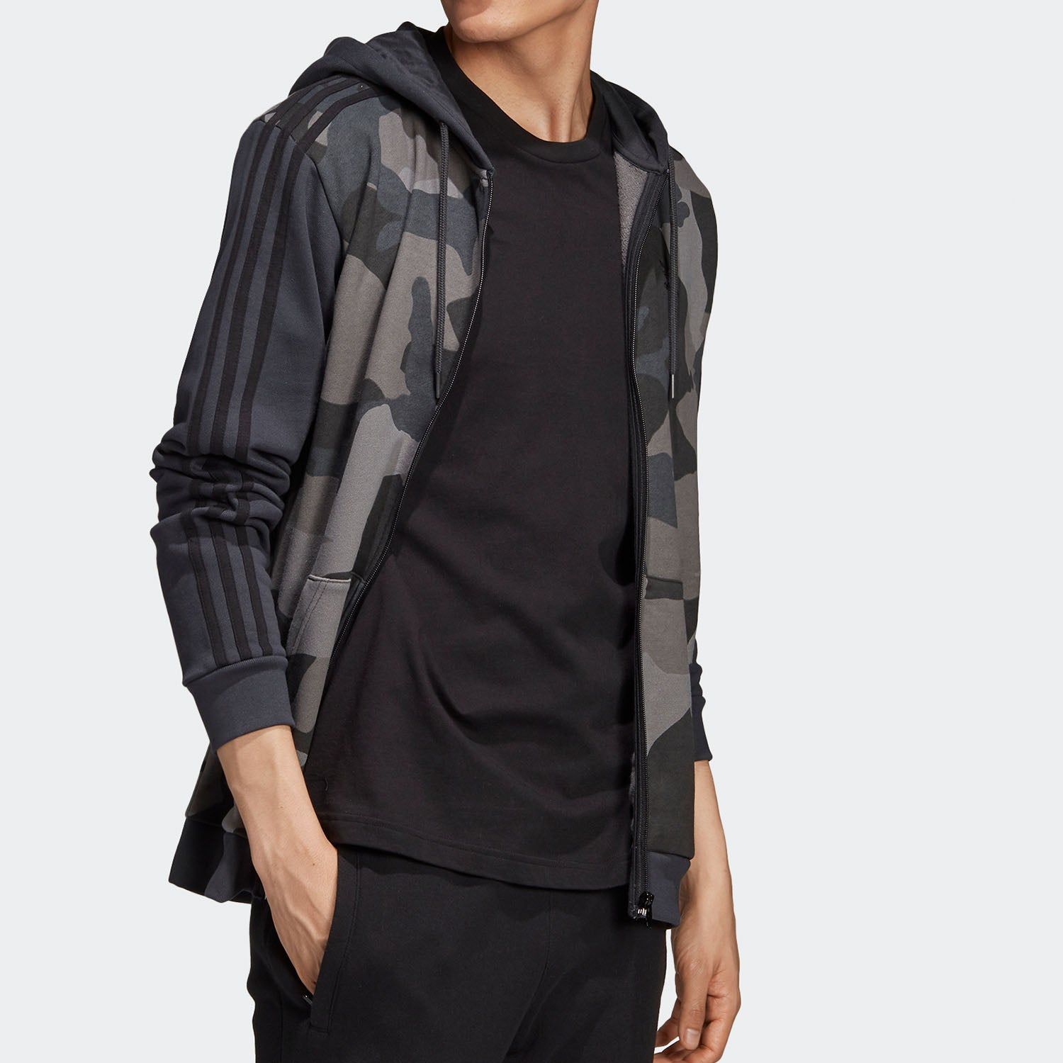 Adidas Originals 'Camo' Full Zip Hoodie 'Carbon' ED7073 sold by KicksCrew product image thumbnail 3