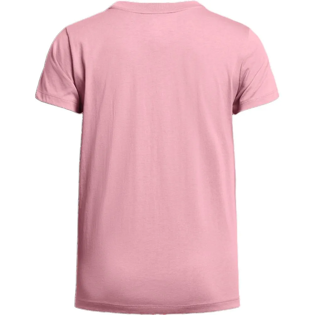 (WMNS) Under Armour Campus Core T-Shirt 'Pink' 1383683-697 sold by KicksCrew product image thumbnail 2
