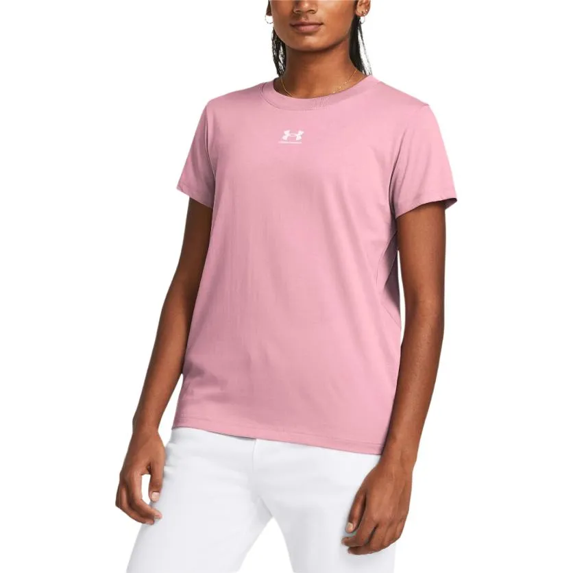 (WMNS) Under Armour Campus Core T-Shirt 'Pink' 1383683-697 sold by KicksCrew product image thumbnail 3