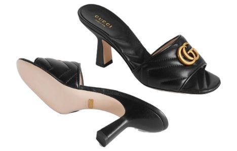 (WMNS) GUCCI Marmont Double G slide sandal 'Black' 674839-BKO00-1000 sold by KicksCrew
