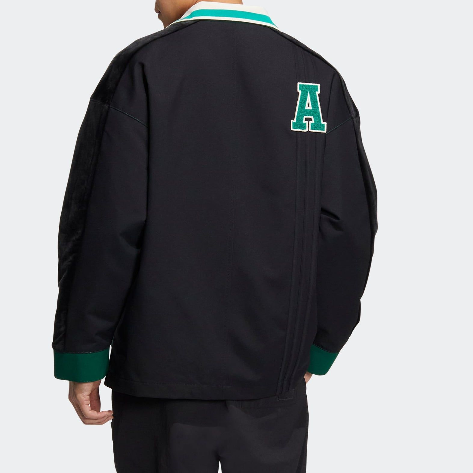 adidas originals Anti University Jacket 'Black Green' HY7238 sold by KicksCrew product image thumbnail 3