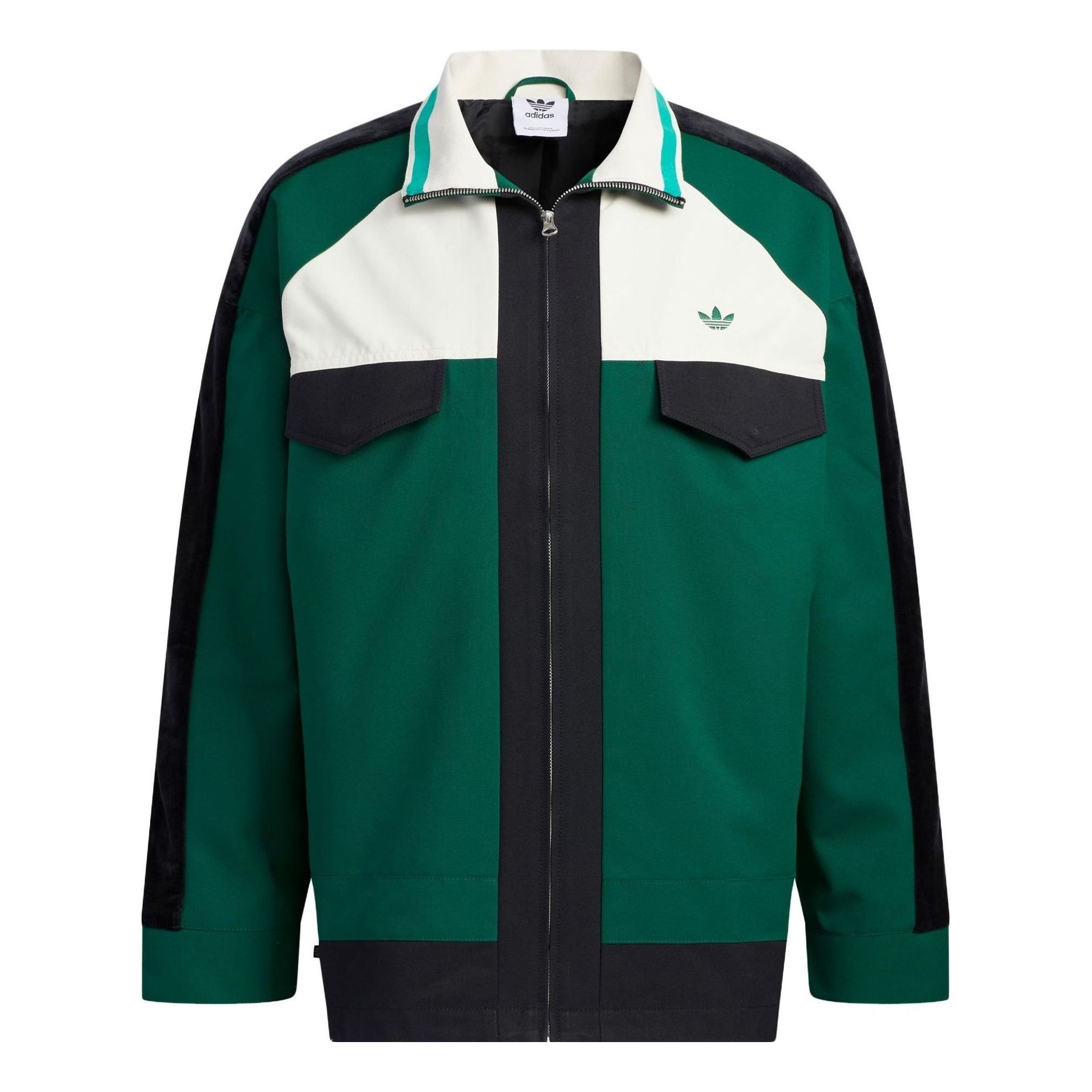 ブルゾン adidas originals ANTI-UNIVERSITY JACKET adidas originals Anti University Jacket 'Black Green' HY7238