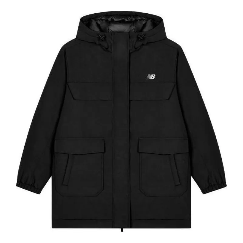 (WMNS) New Balance Winter Warm Hooded Down Jacket 'Black' AWJ33332-BK sold by KicksCrew