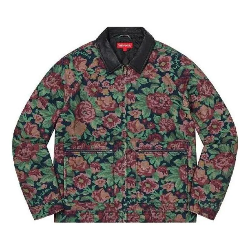 Supreme FW20 Week 9 Leather Collar Work Jacket 'Multicolor' SUP-FW20-228 sold by KicksCrew