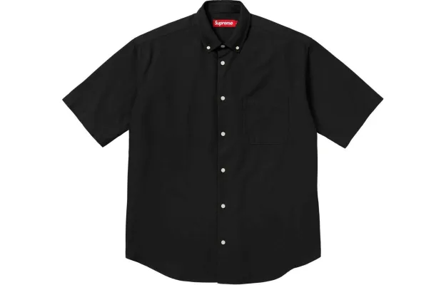 Supreme Tray Jacquard S/S Shirt Black S Supreme Tray Jacquard S/S