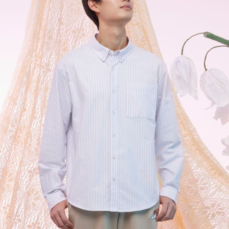 Converse Oxford Shirt Stripe 'Vapor Violet' 10024884-A01 sold by KicksCrew product image thumbnail 3