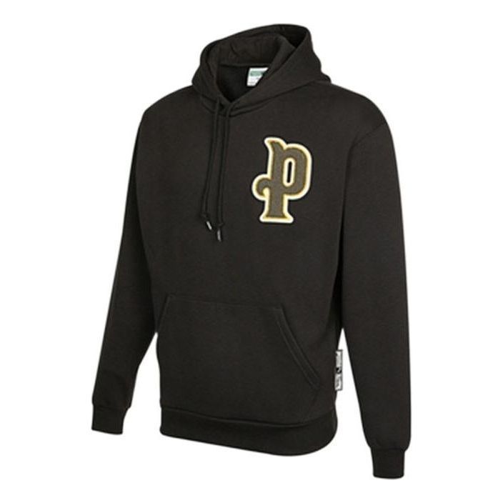 Puma Varsity Logo Hoodie 'Black' 534382-01 sold by KicksCrew