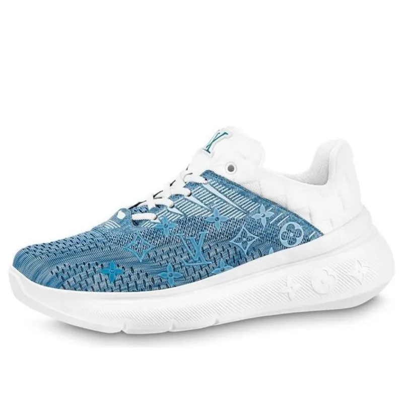 LOUIS VUITTON LV Show Up Sneakers 'White with Blue Denim' 1AA48J sold by KicksCrew