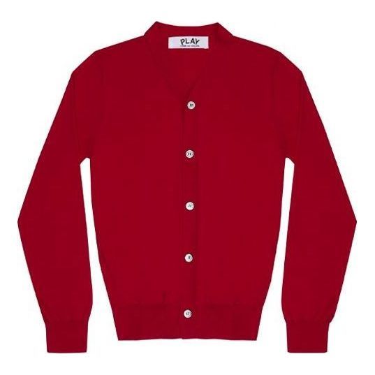 COMME des GARCONS PLAY Cardigan With Small Red Heart 'Red' AZ-N054-051-3 sold by KicksCrew