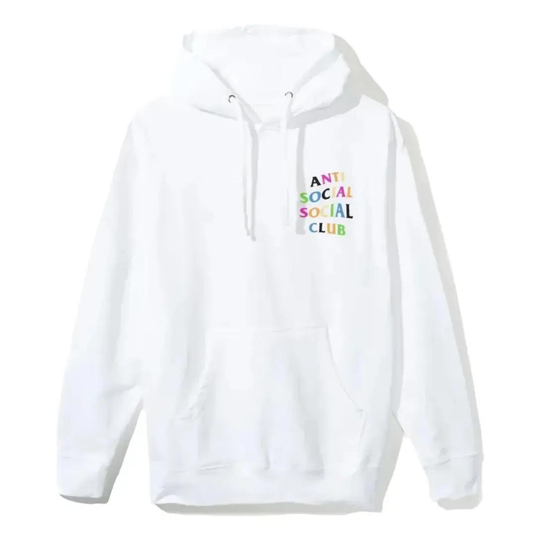 ANTI SOCIAL SOCIAL CLUB Rainbow Logo Hoodie 'White' ASSC-SS21-002 sold by KicksCrew product image thumbnail 2