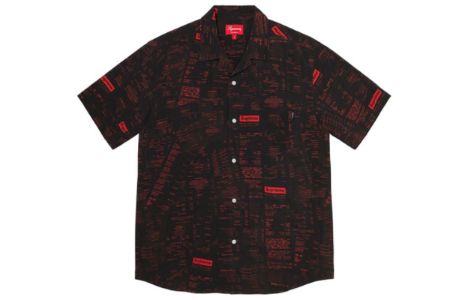Supreme Receipts Rayon S/S Shirt 'Black Red' SUP-FW20-072 sold by KicksCrew