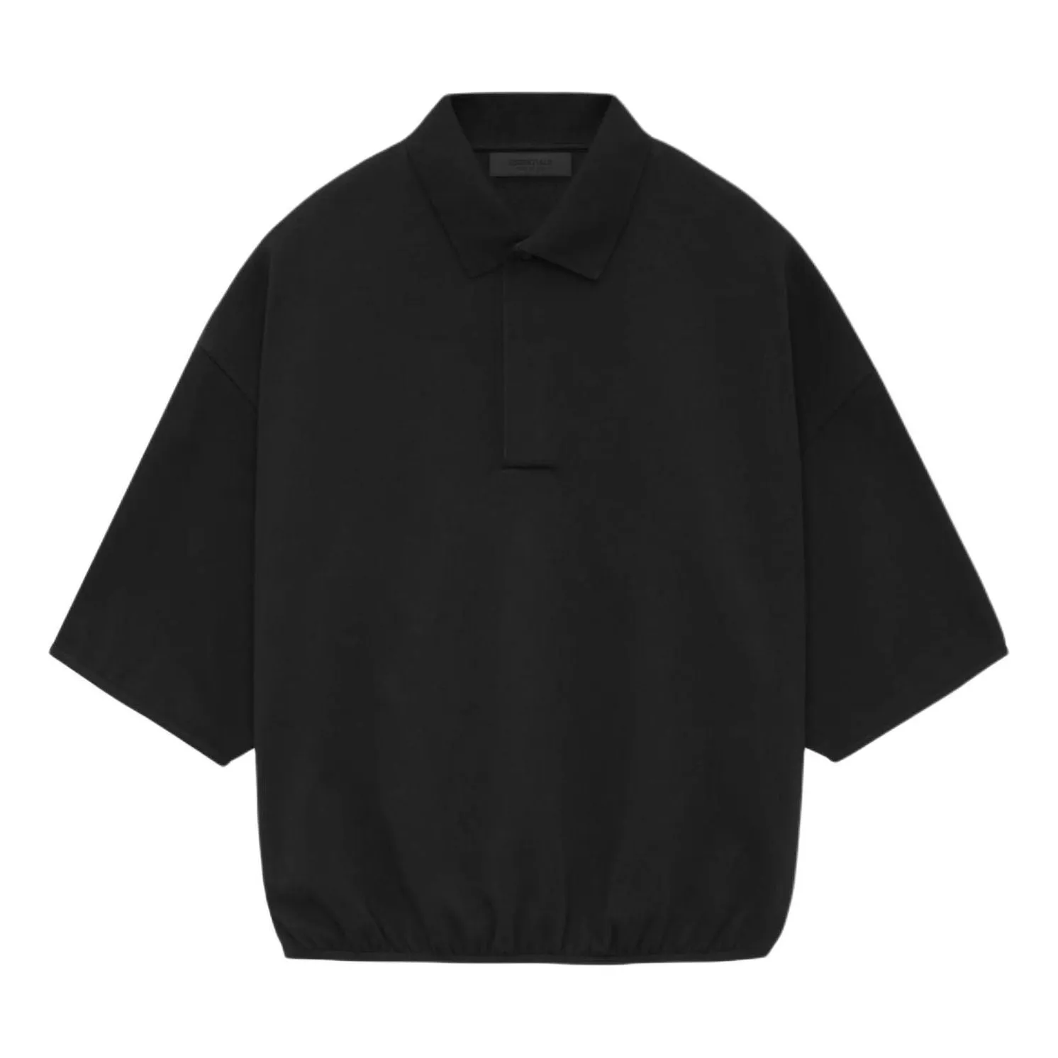 Fear of God Essentials SS24 3/4 Sleeve Polo Shirt 'Black' 192SU244400F sold by KicksCrew