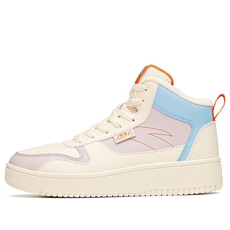 (WMNS) ANTA Lifestyle Series Skate Shoes 'Cream White Multi-Color' 922038010-10 sold by KicksCrew