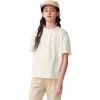 (GS) ASICS Short Sleeved Logo T-Shirt 'Beige' 332241174045 sold by KicksCrew