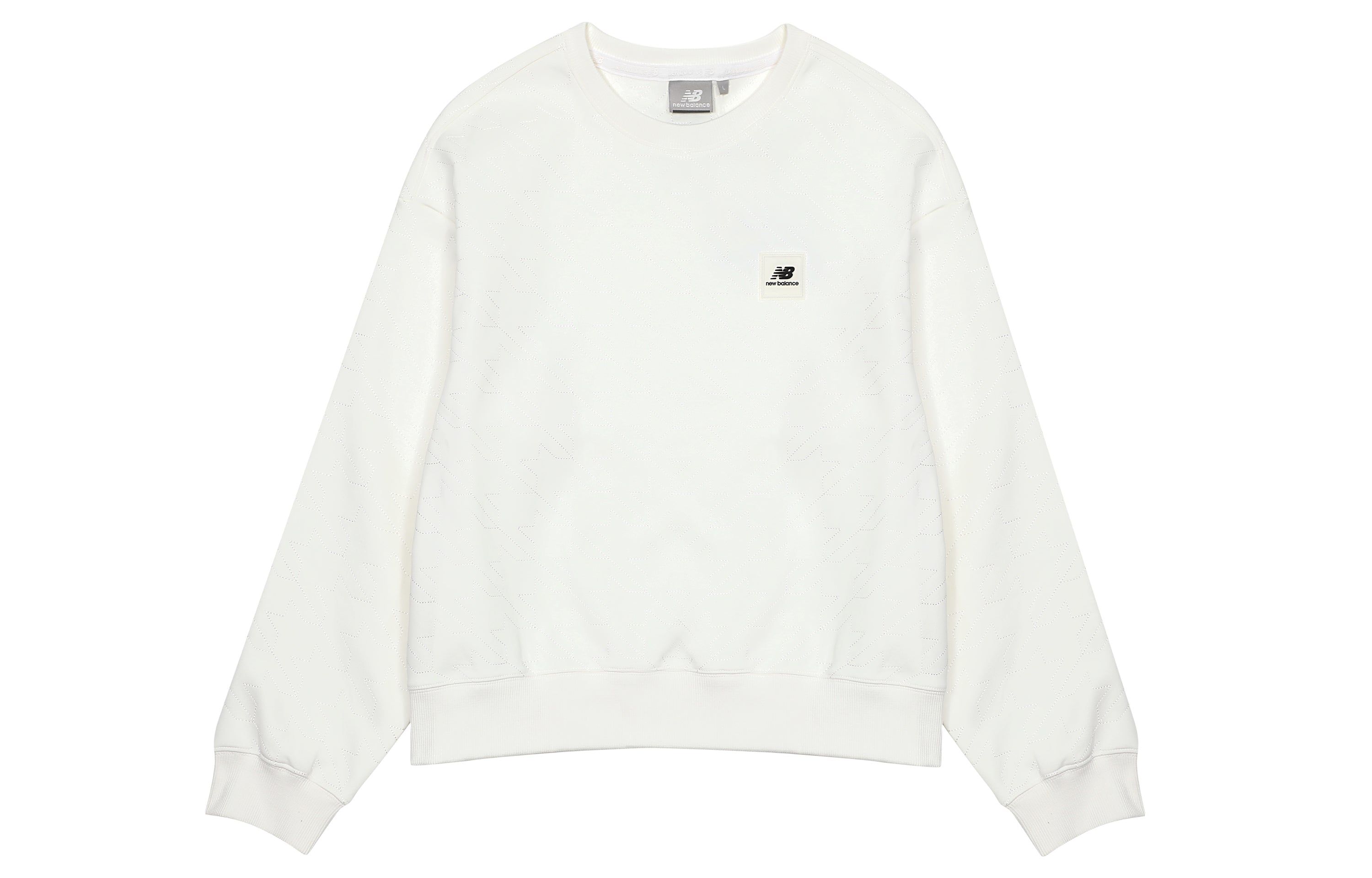 (WMNS) New Balance Logo Casual Sweatshirt 'White' 5CC37142-WT sold by KicksCrew product image thumbnail 2