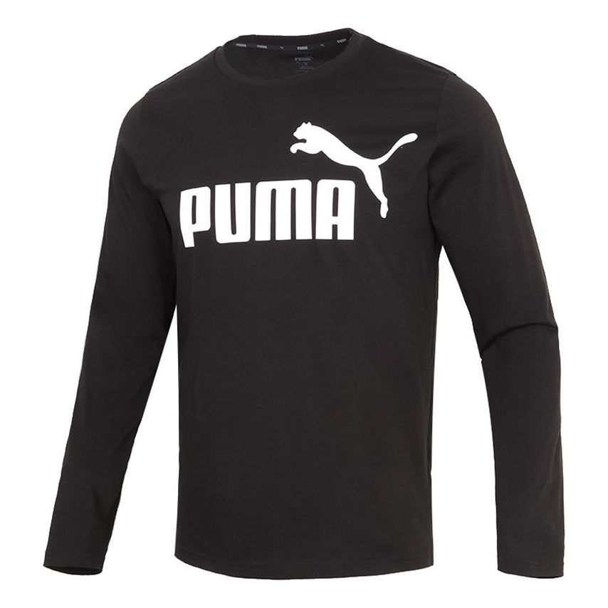 Puma Big Logo Fleece Crew Neck Sweater 'Black' 532561-01 sold by KicksCrew