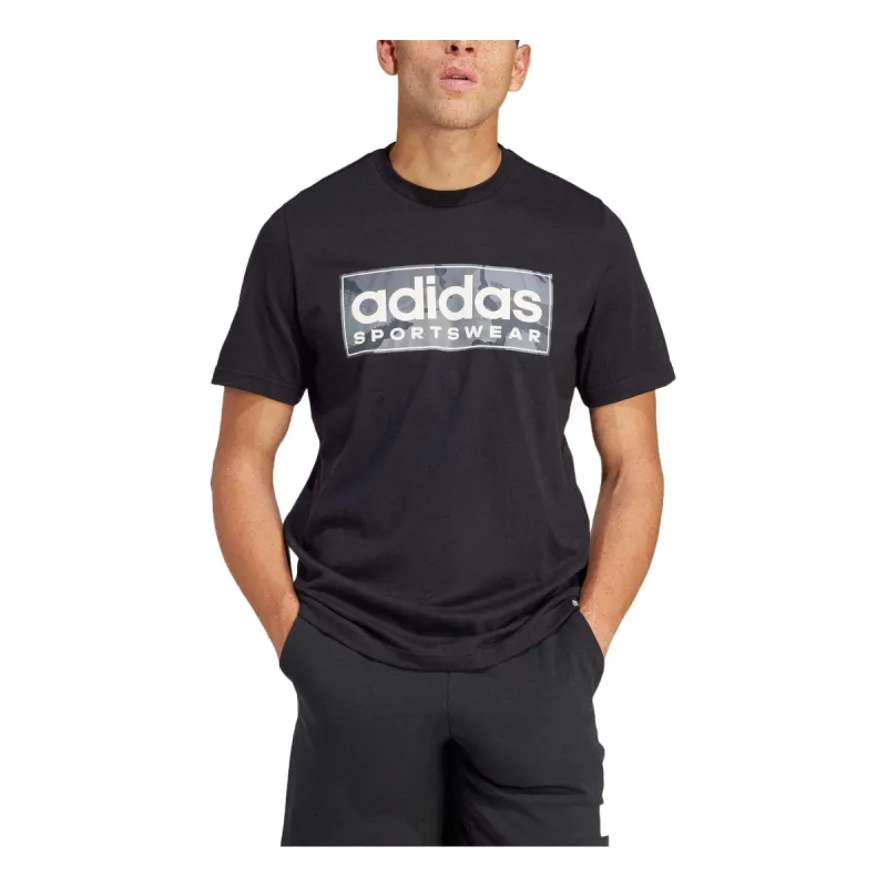 adidas Camo Linear Graphic T-Shirt 'Black' IR5825 sold by KicksCrew