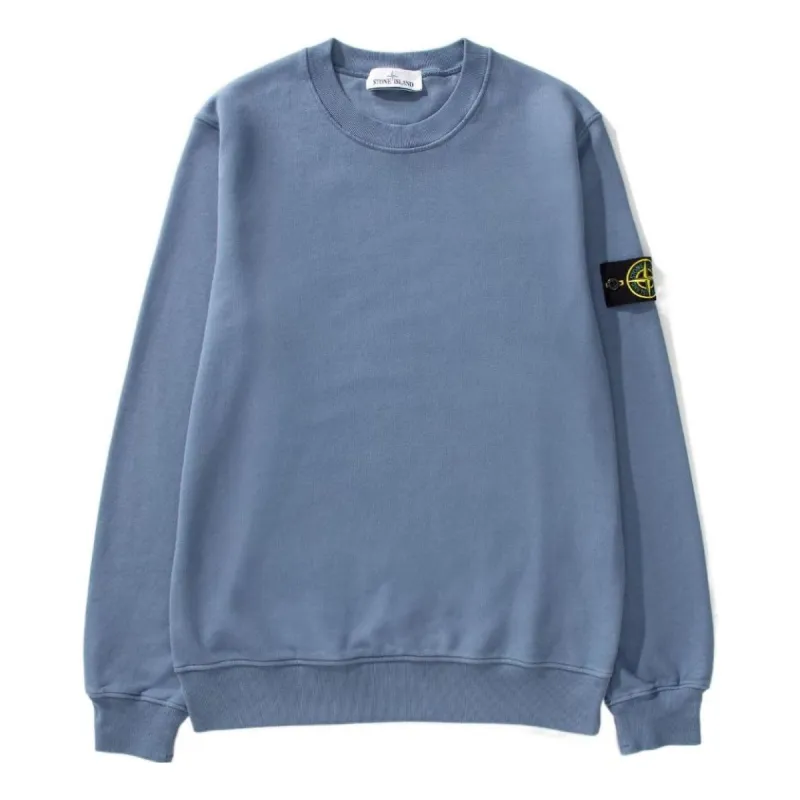 STONE ISLANDGarment Dyed Felpa Sweatshirt 'Blue' 771563020-V0024 sold by KicksCrew