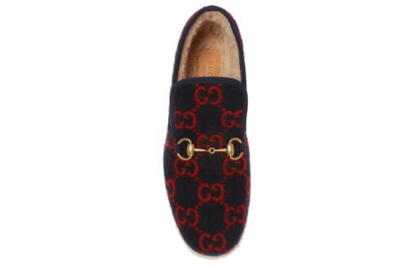 (WMNS) GUCCI Wool Loafers 'Navy' 575850-G3840-4166 sold by KicksCrew
