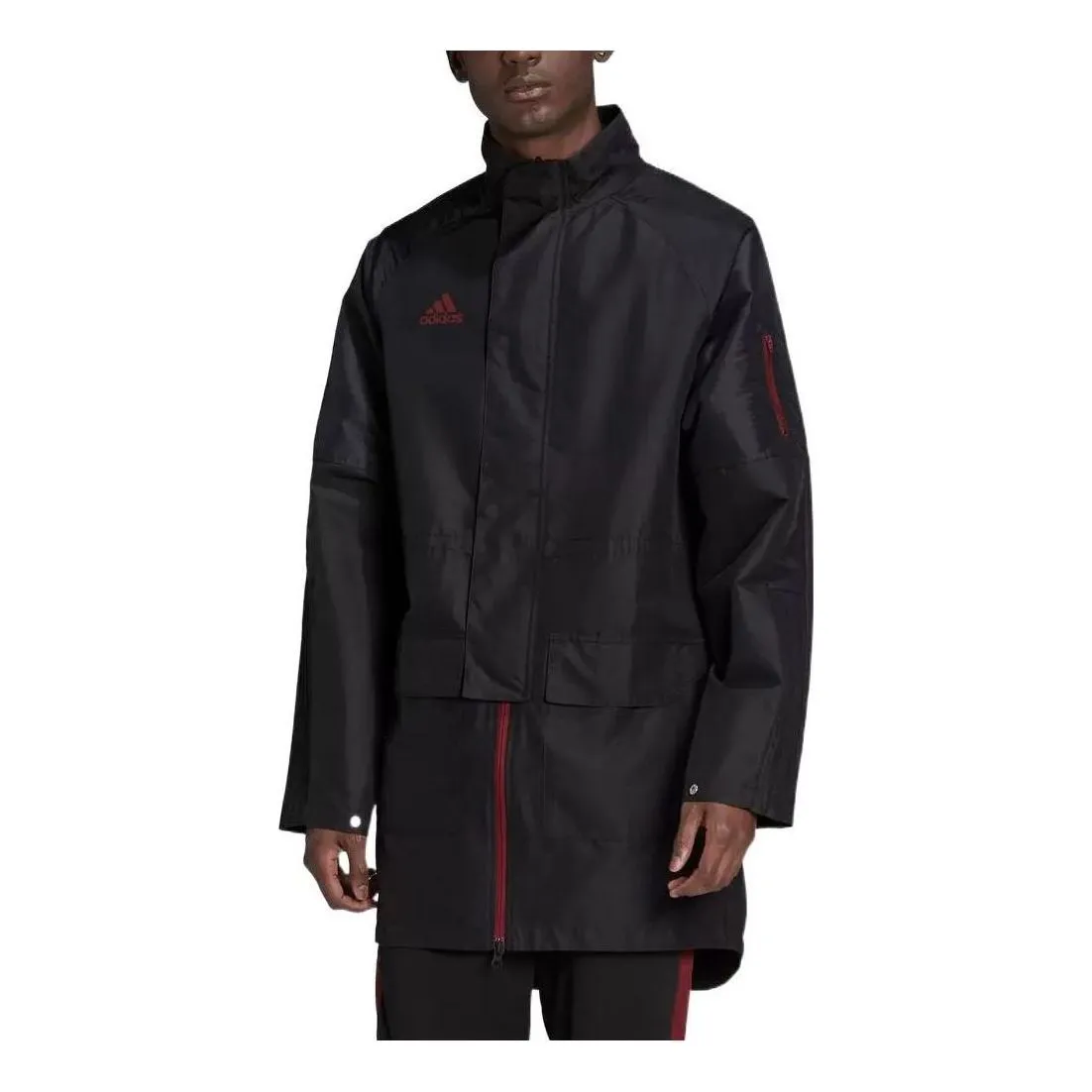 adidas Tiro Soccer Long Jacket 'Black' H60013 sold by KicksCrew product image thumbnail 3