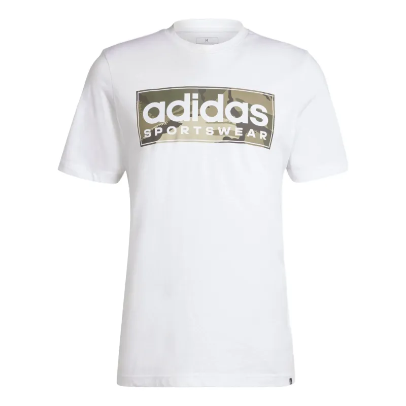 adidas Camo Linear Graphic T-Shirt Asia Sizing 'White' IN6473 sold by KicksCrew
