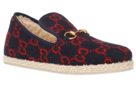 (WMNS) GUCCI Wool Loafers 'Navy' 575850-G3840-4166 sold by KicksCrew