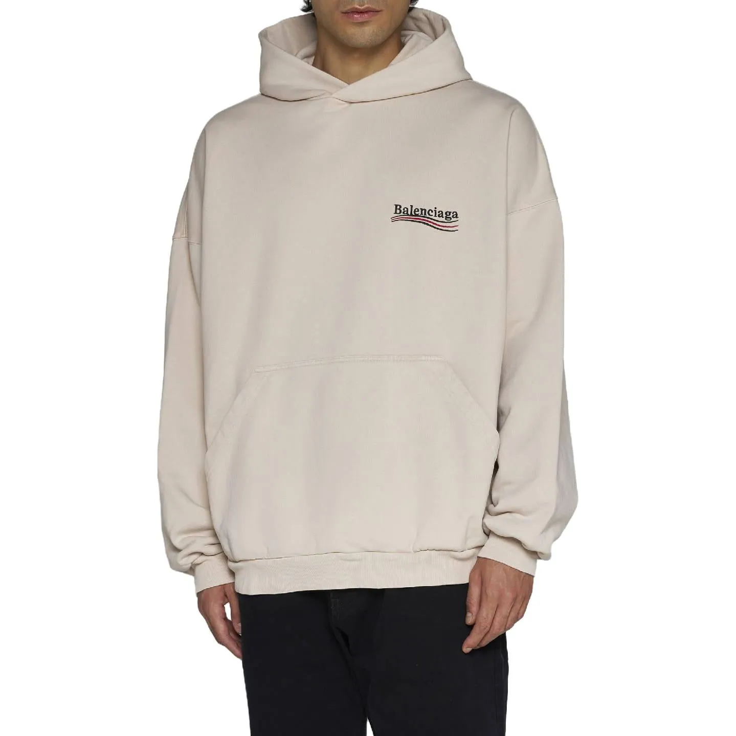 Balenciaga Political Campaign Popover Hoodie 'Light Beige' 739024TKVI99711 sold by KicksCrew product image thumbnail 3