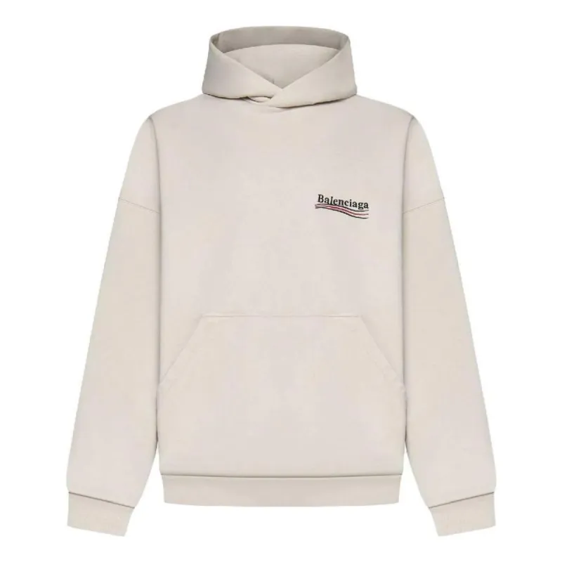 Balenciaga Political Campaign Popover Hoodie 'Light Beige' 739024TKVI99711 sold by KicksCrew
