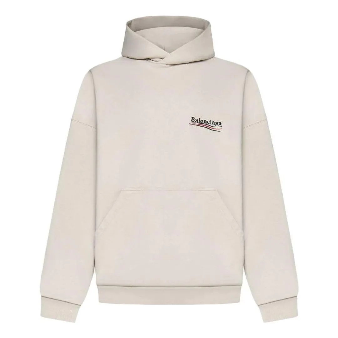 Balenciaga Political Campaign Popover Hoodie 'Light Beige' 739024TKVI99711 sold by KicksCrew