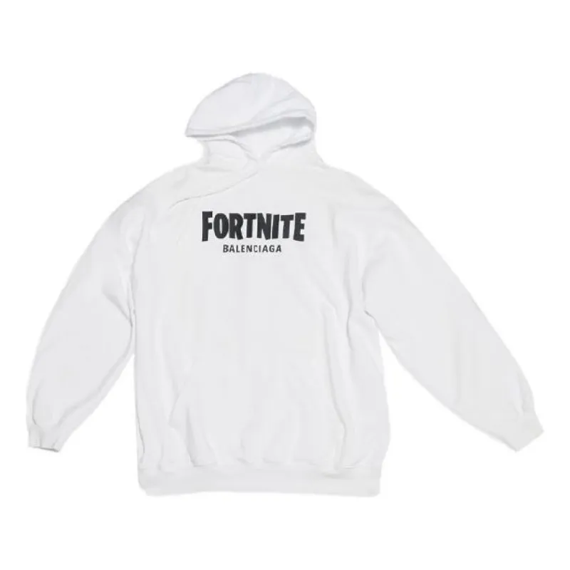 Balenciaga x FORTNITE Hoodie Medium Fit 'White' 600583TLVO49040 sold by KicksCrew